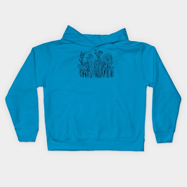 Wildflowers Kids Hoodie by BahArt